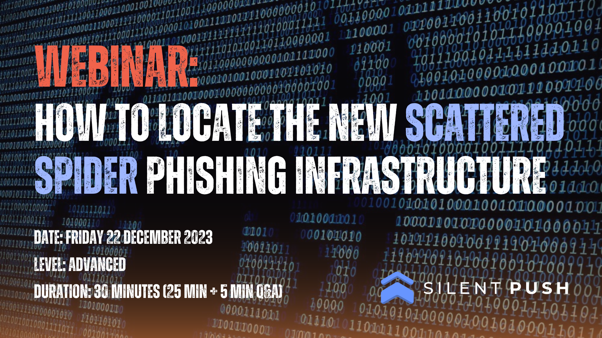 Webinar: How to locate the new scattered spider phishing infrastructure