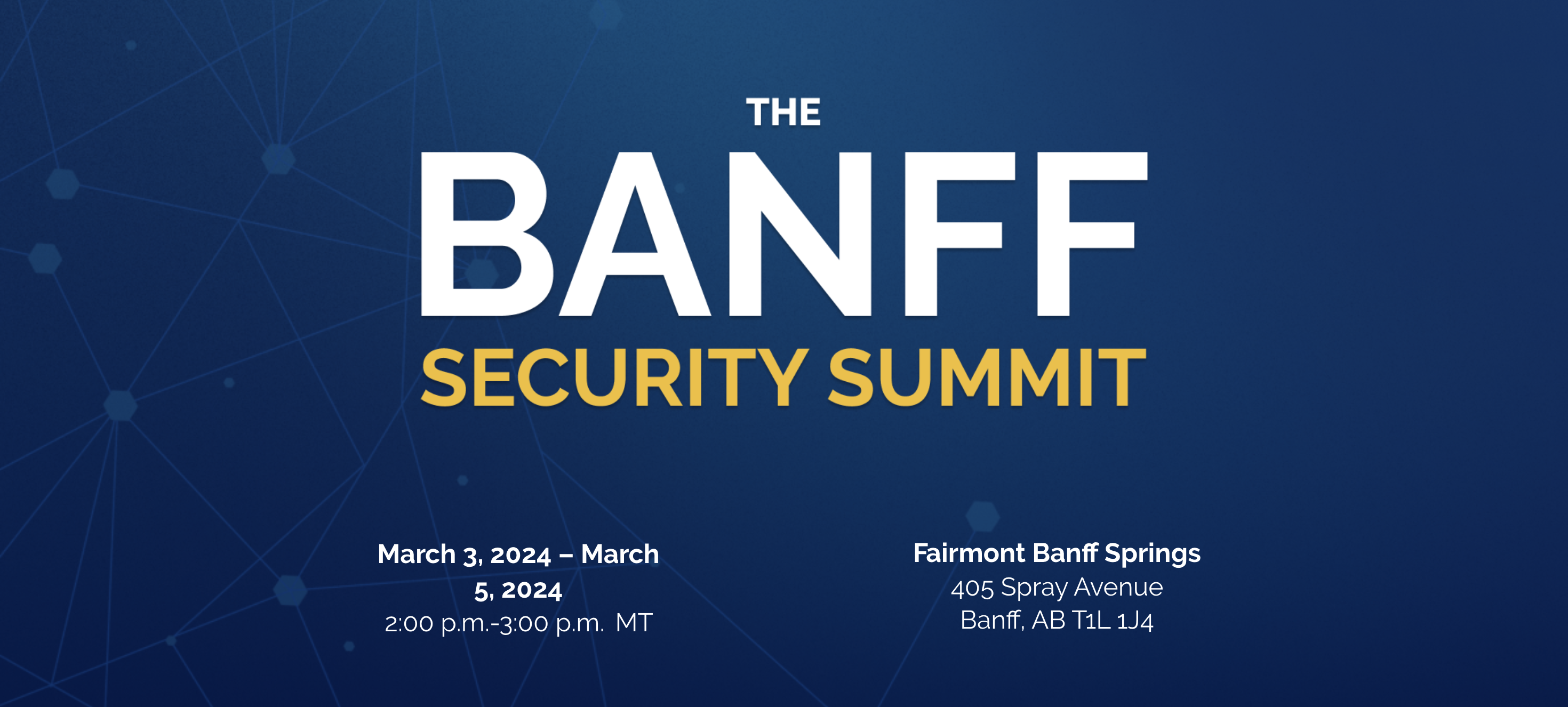Banff Security Summit 2024 banner