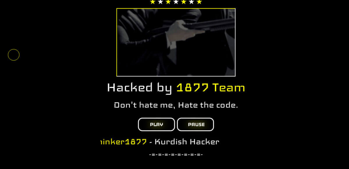 screenshot of a hacking team called 1877 team