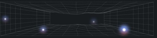 3D perspective line graphic with multiple glowing data point dots