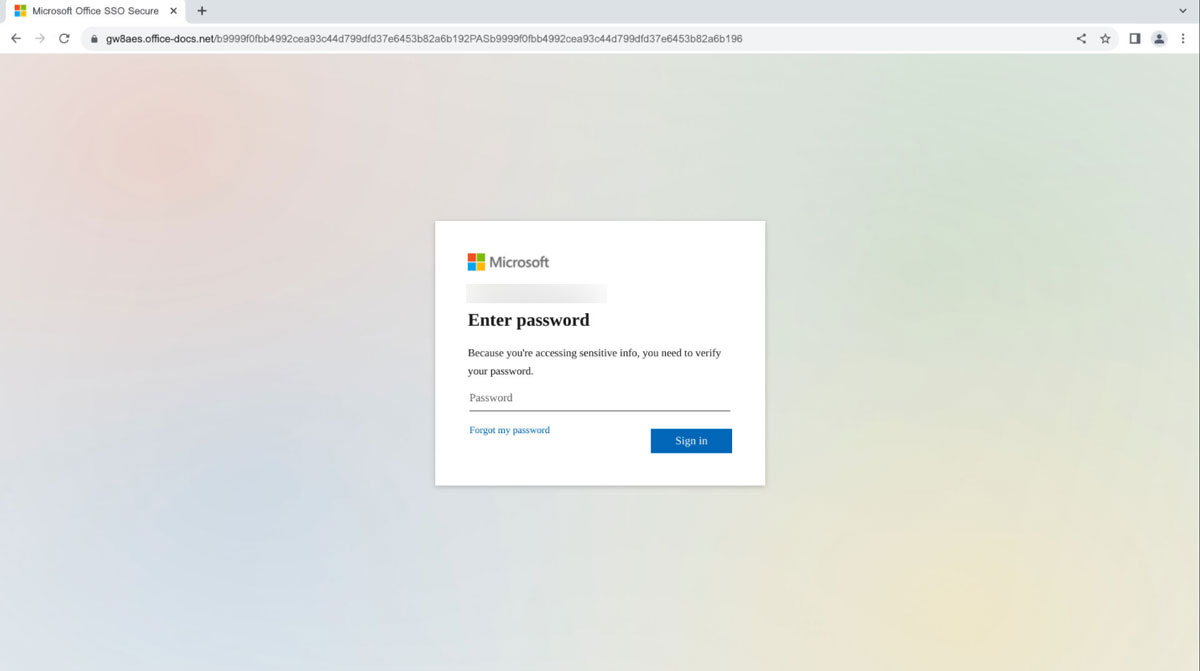 screenshot of Microsoft enter user password screen
