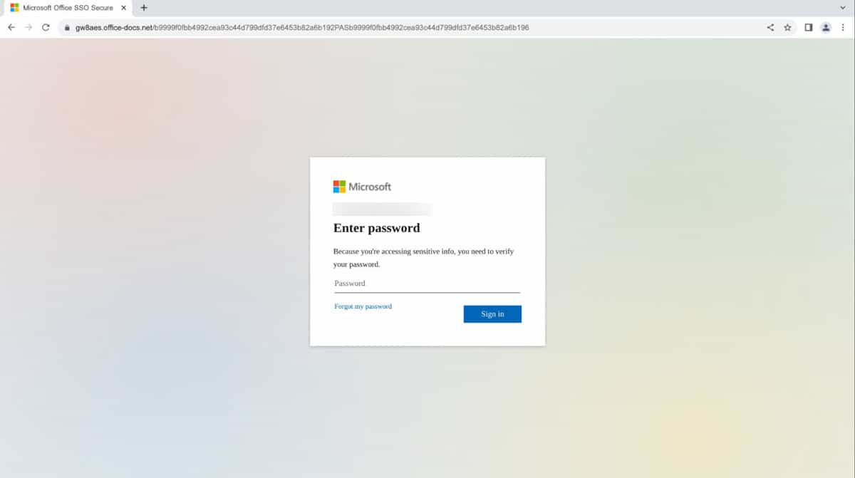 screenshot of Microsoft enter user password screen