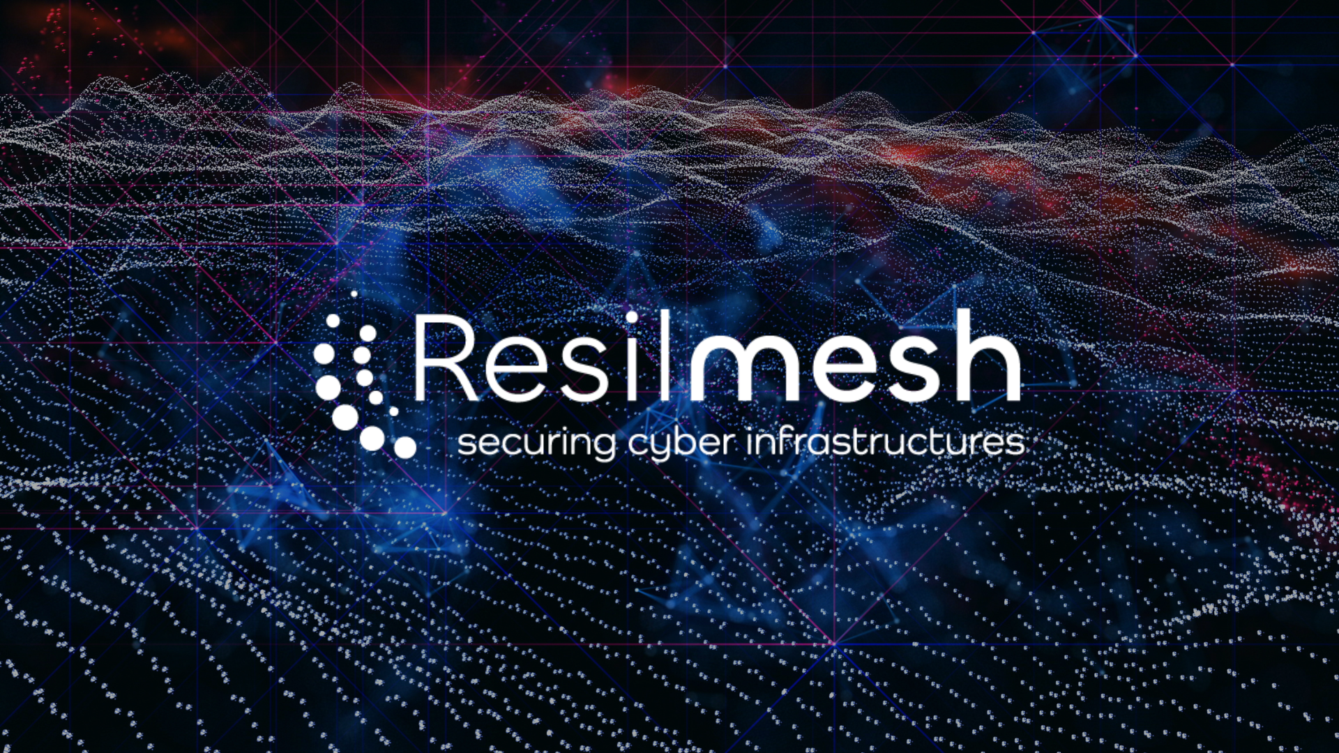 Resilmesh logo with cyber background