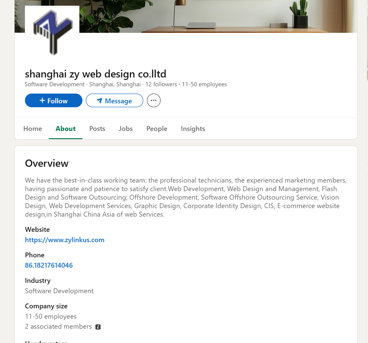 Liu's LinkedIn profile for Zylinkus