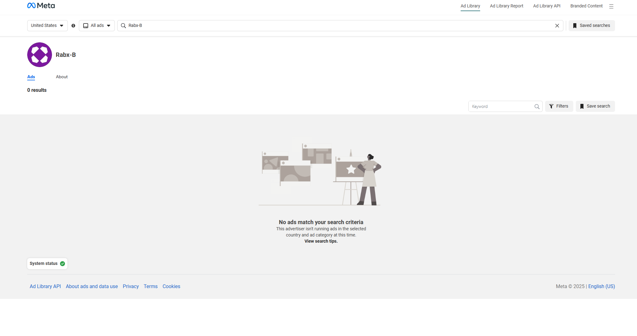 Screenshot May 27, 2025 showing all traces of Rabx-B ads were gone from the marketplace library