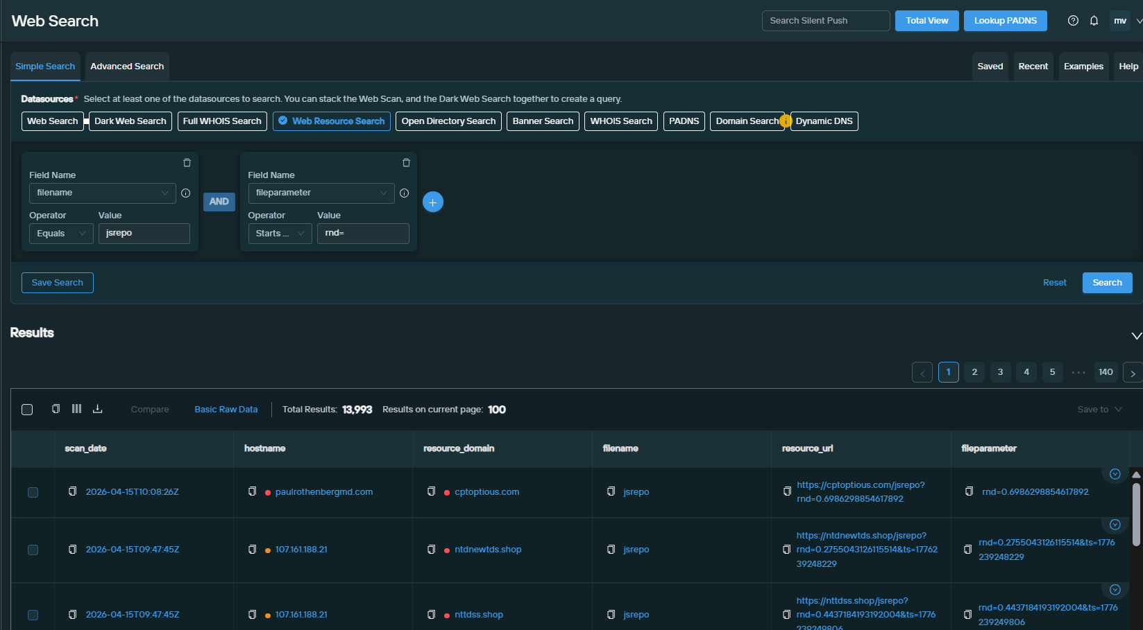 Screenshot of Web Search query results, fig. 18