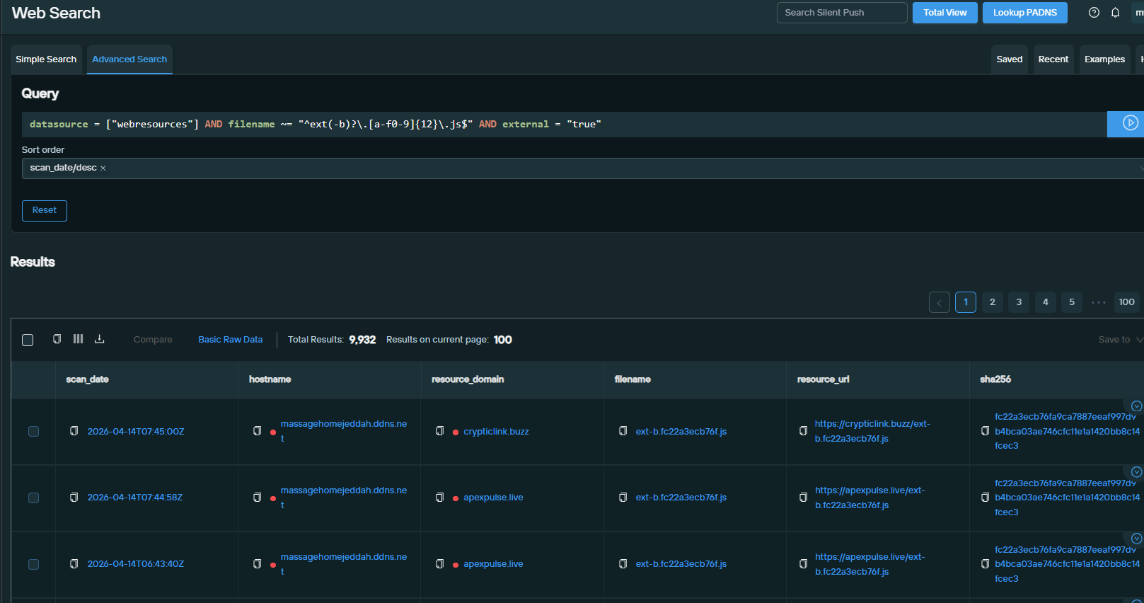 Web Search query results, fig. 3
