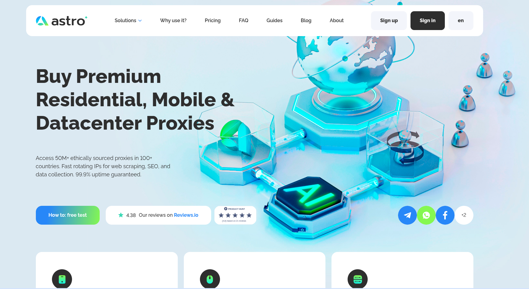 Screenshot of ASTROPROXY website