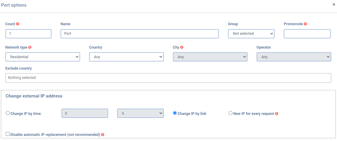 Exit node targeting options