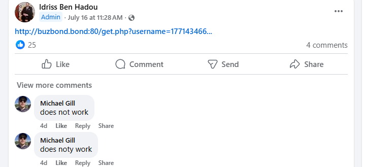 Source: “سيرفرات إدريس”| Facebook screenshot of group activity