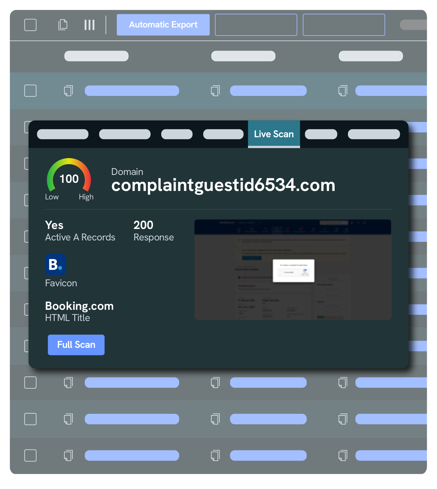 Domain Live Scan