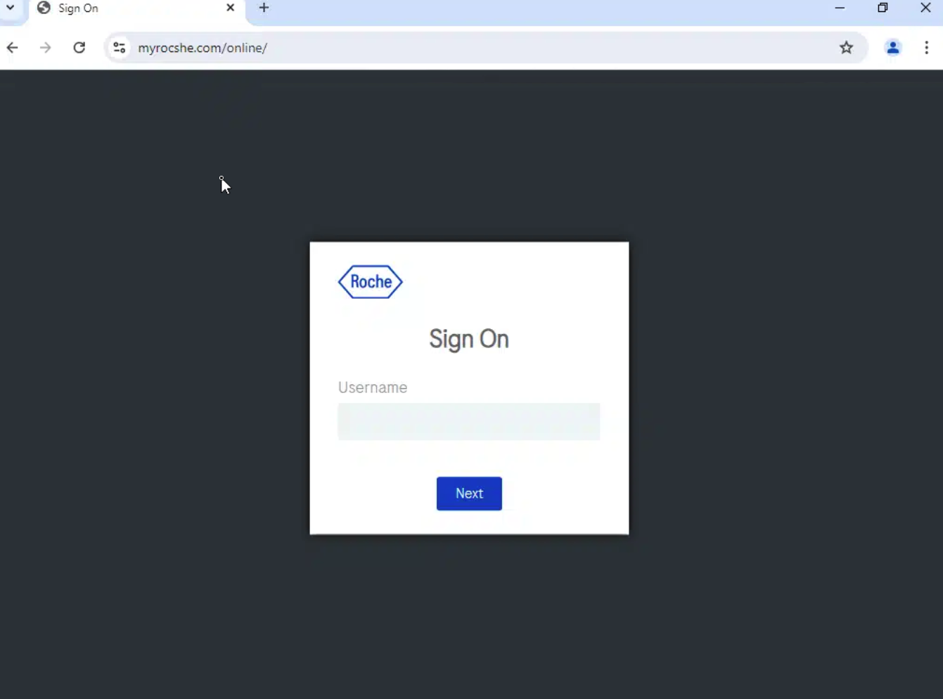 Phishing page targeting Roche