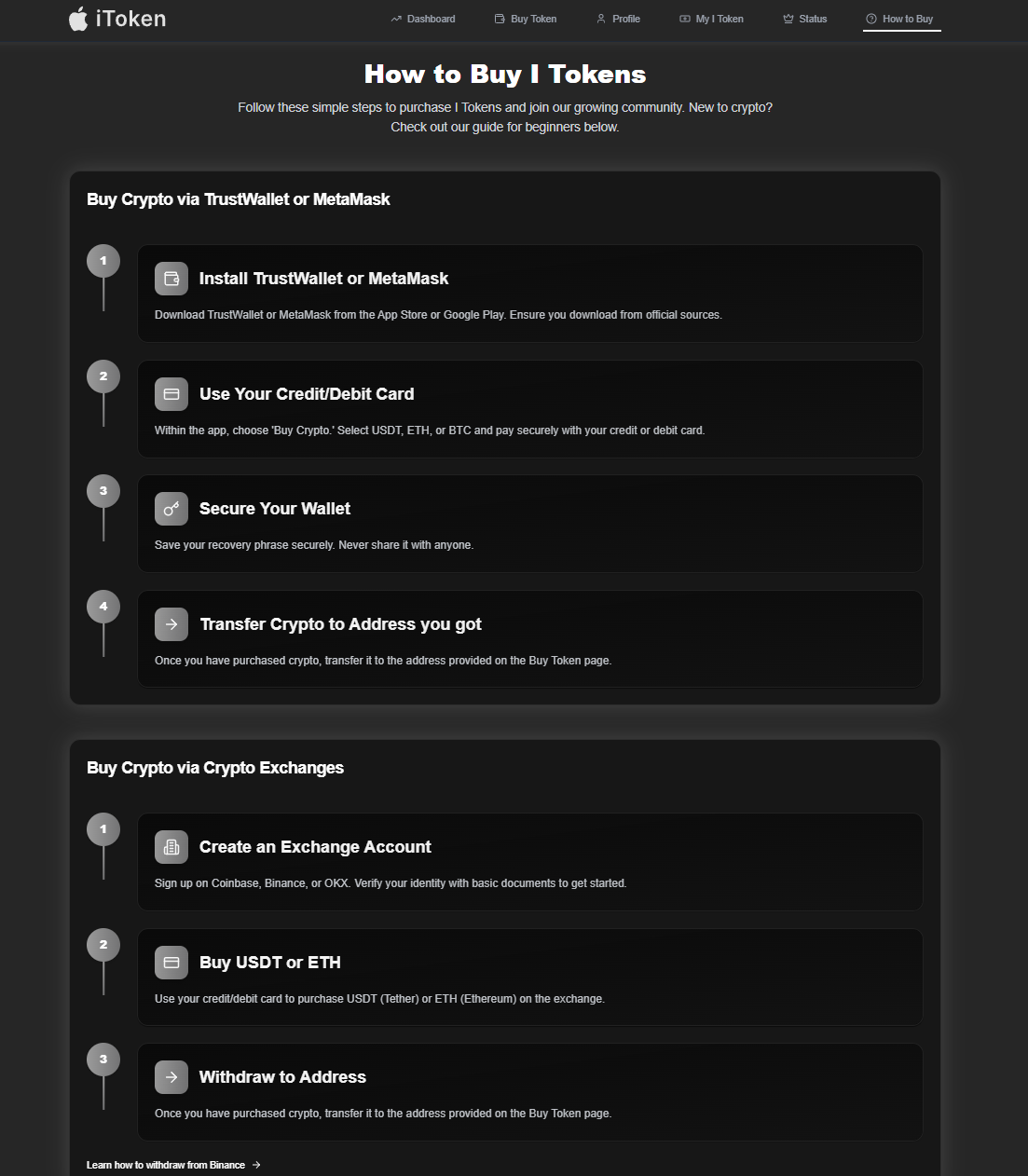 Screenshot of the How to Buy page on ipresale[.]world