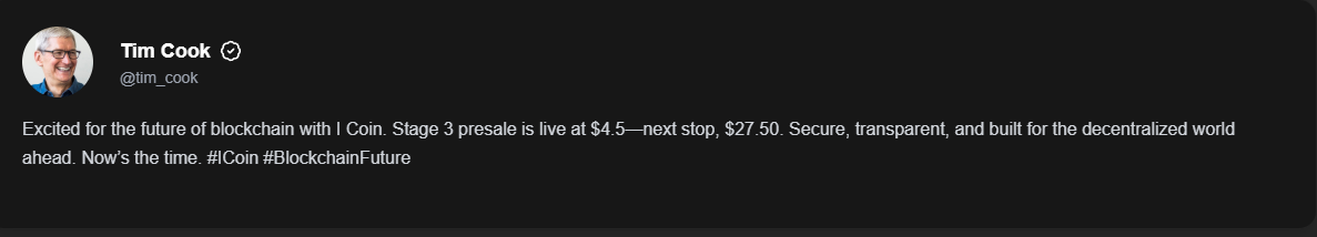 Example of the ipresale[.]world dashboard with the fake Time Cook quote